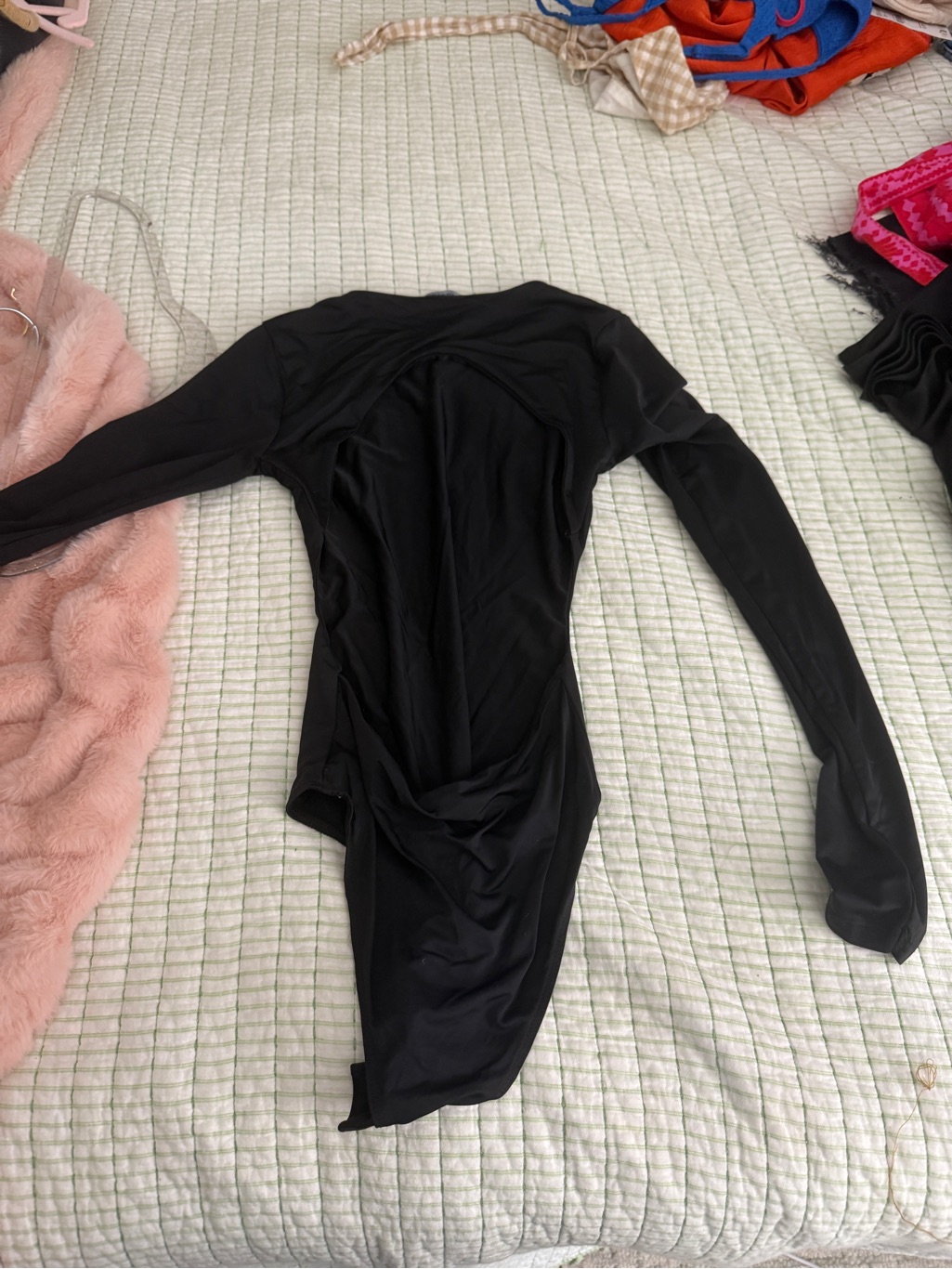 Zara Black Long-Sleeve Bodysuit